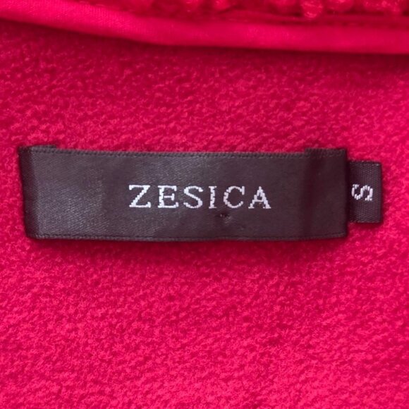 Zesica Womens Red Fuzzy Button-Down Longline Teddy Coat With Pockets Size S - Picture 6 of 7